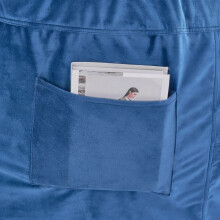 Pufe - DUOKU - SM-FBB-01 - Capa Removível - Veludo Holandês - Azul