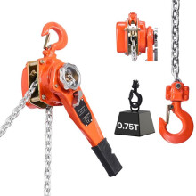 Talha Manual de Corrente de Alavanca-Duoku-Capacidade de 0,75 t-Corrente de Aço Liga G80 de 3 m-Freio Mecânico de Duplo Cliquet