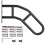 Guarda-corpo de parede - DUOKU - HR-03 - 29 polegadas - Preto fosco - Para 1 a 3 degraus 1