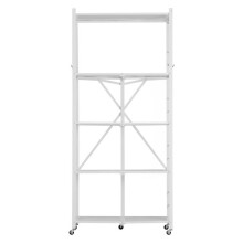 Mobiele Vouwbare Plank-Duoku-5 Niveaus-Vouwbare Plank met Rollen-81x36x183 cm-Robust Metaal-Statische Belastbaarheid 340 kg