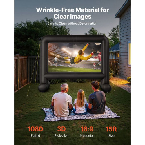 Écran de Projection Gonflable - DUOKU - 457 cm - Format 16:9 - Lavable - Installation Facile 2