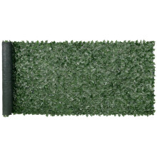 Clôture de Confidentialité - DUOKU - Lierre Artificiel - 1,5 x 4 m - Écran Mural Vert - Tissu Maillé