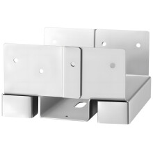 Suporte para Postes - DUOKU - Pacote de 10 - Aço Carbono - Dimensões 139,5x141,5 mm - Branco