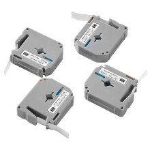 Ruban d'Étiquetage-Duoku-Lot de 4, 12 mm-Musta valkoisella-Yhteensopiva useiden Brother-tarrakoneiden kanssa