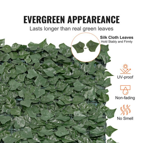 Chiusura di Riservatezza - DUOKU - Edera Artificiale - 1,5 x 4 m - Schermo Murale Verde - Tessuto A Rete 2
