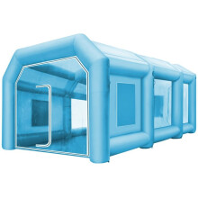 Tenda cabine de pintura inflável DUOKU 8x4x3 m com 2 sopradores - Azul