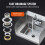 Pia Comercial - DUOKU - HS-17 - 17x12,8 Polegadas - Aço Inoxidável - 1 Cubo 5
