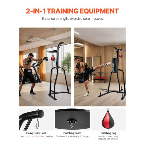 Support de Sac de Boxe - DUOKU - Acier Robuste - Charge Max 140 lb - Autoportant - Noir 2