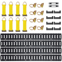 Kit de rieles de amarre E Track-Duoku-30PCs-5 Rieles E Track-Tráiler de carga cerrado