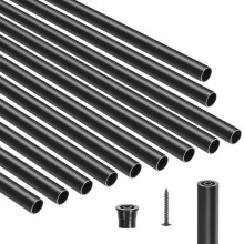 Balaustra per scale - DUOKU - Pacchetto di 101 - Alluminio Nero Opaco - 91 cm - Tubo Rotondo