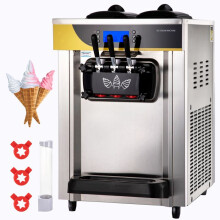 Máquina de Sorvete Soft - Duoku - Tremonha 2x6L Sorveteira com Pré-Refrigeração 3 Sabores - Limpeza com Um Clique