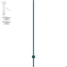 Poteaux de Clôture - DUOKU - 6 Pieds - Acier au Carbone Q235 - Lot de 6 - Couleur Verte