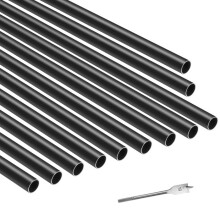 Balustre per Scala - DUOKU - Lotto di 51 - Alluminio Nero - Ø19x660 mm - Asta Rotonda Vuota