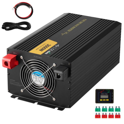 Convertitore Auto - DUOKU - TP-3000W - 3000 W - Inverter Sinusoidale - 4 Prese EU