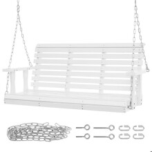 Houten Hangschommel 1,2 m-Duoku-Draagvermogen 880 kg-Robuste Schommelbank met Ophangkettingen voor Buiten