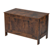 Banco de Armazenamento para Crianças-Duoku-754 x 389 x 480 mm, Baú de Brinquedos de Madeira com Dobradiças Seguras, Marrom