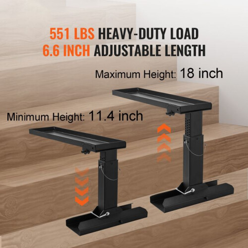 Niveleur de Escada - DUOKU - ZD-23 - Aço de Carbono - 25,2 x 13,78 x 12,2 polegadas - Preto 2