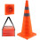 CONE DE SEGURANÇA-Duoku-Conjunto de 4 CONES DE SINALIZAÇÃO PLEGÁVEIS de 28 Polegadas-CONES DE CONSTRUÇÃO com COLARES REFLEXIVOS 1