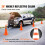 CONE DE SEGURANÇA-Duoku-Conjunto de 4 CONES DE SINALIZAÇÃO PLEGÁVEIS de 28 Polegadas-CONES DE CONSTRUÇÃO com COLARES REFLEXIVOS 3