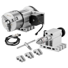 Cabeza de División-Duoku-Fresado de Router CNC-Mandril de 3 Mordazas de 100 mm-4to Eje-altura Central de 65 mm