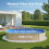 Poolabdeckung - DUOKU - Oval - 16,4 x 9,8 ft - Unibead-Vinyl - Standardmaß 4
