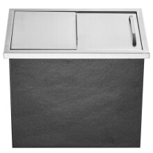 Glacière - DUOKU - FG-SKU10 - Acier Inoxydable - 26,7 L - Couvercle Coulissant
