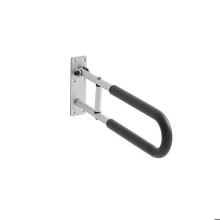 Barre d'Appui WC 605 mm-Duoku- Barre de Maintien Pliable en U-Rampe de Sécurité avec Poignée Antidérapante-Charge Maximale 136 kg