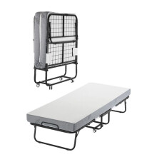 Uitklapbed - DUOKU - Vouwbaar - Geheugenschuim Matras - Metalen Frame - 1 Persoon