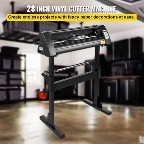 Máquina de Corte de Vinil-Duoku-28 polegadas Plotter de Alimentação de Papel 720 mm-com Suporte de Chão Robusto Preto 2