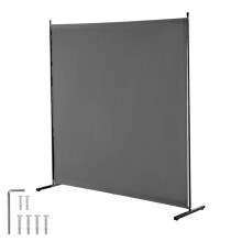 Trennwand - DUOKU - PFDMFGSH02 - Sichtschutz 6 Fuß - Metallrahmen & Oxford-Gewebe - Grau