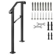 Rampa per Scale Esterne - DUOKU - Rampa Regolabile in Ferromodellato - Flessibile - Nero - 1 o 2 Scale
