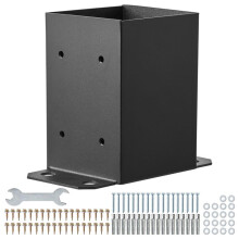 Steun voor Paal - DUOKU - QBLZ-6in-4 - Koolstofstaal - 4 Stukken - 101,6 x 101,6 mm