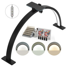 Lampara de Escritorio con Uñas-Duoku-30W-Lámpara de Pestañas Media Luna con Brillo y Temperatura de Color Ajustables