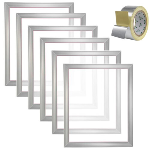 Kit de Serigrafia-Duoku- 18x20 Polegadas- Alumínio- 6 Molduras- com 160 Malhas e Fita de Vedação