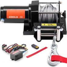 Elektrische Winde-Duoku-12V-4000 lb-CC-ATV/UTV-Stahlseil 39 ft-Funk- und Kabel-Fernbedienung IP55-Wasserdicht-Abschleppen