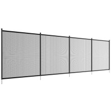 Recinzione per Piscina Rimovibile - DUOKU - 4 x 12 ft - Nero - PVC Teslin - Lega di alluminio