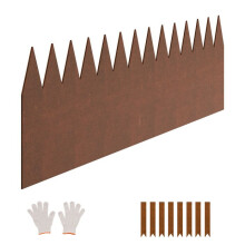 Borda de Jardim em Aço-Duoku-Resistente à Ferrugem e ao Tempo-Conjunto de 6-40 x 8 po-Separador de Gramado Dobrável