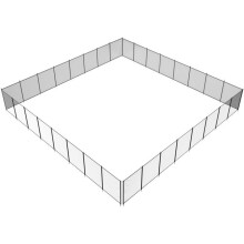 Close de Piscina-Duoku-4 x 96 pi-Fechamento de Segurança Removível para Piscinas Enterradas-Instalação Fácil de Fazer Sozinho