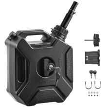 Bidão de Gasolina 5 L com Bico de Despejo-Duoku-Sistema de Trava Segura-Debite Rápido de 15 L/min-Portátil-Aproof-Cor Preta