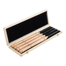 Conjunto de 4 Herramientas de Torneado para Torno de Madera-Duoku-Comprendiendo Cuchillas para Madera con Fresas de Carburo Redondas