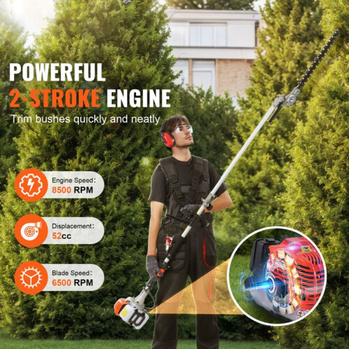 Corta-hedges - DUOKU - 52CC - 6 em 1 - Térmico - 17 kg 2
