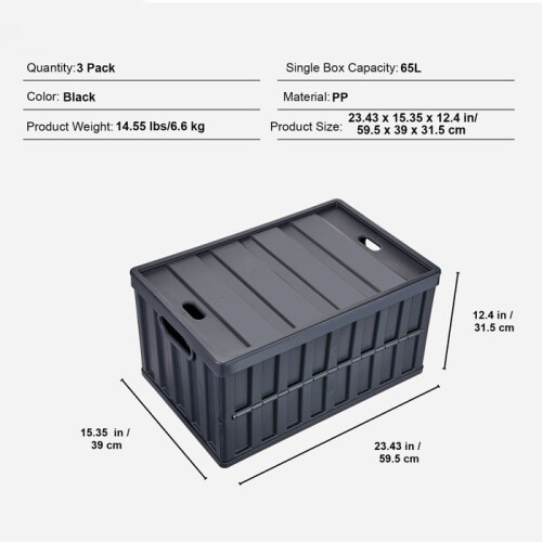 Opbergboxen - DUOKU - Model X-6275 - 65 L - Sterk Plastic - Set van 3 1