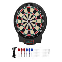 Alvo Eletrônico para Dardos-Duoku-391 mm-Equipado com 43 Jogos e Mais de 320 Variantes-Adequado para um Máximo de 8 Jogadores