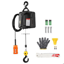 2-em-1 Guincho Elétrico-Duoku-1100 lbs Capacidade de Levantamento-1500W Portátil, 22,9 pés de Altura, Controle Remoto com Fio