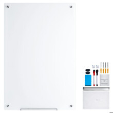 Tableau Blanc Magnétique - DUOKU - 48"x32" - Verre Trempé - Effaçable à Sec - Inclus 2 Marqueurs