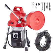 Máquina de Limpeza de Drains - DUOKU - Modelo 66FT - 250W - 2 Cabos de Aço - Com Fio
