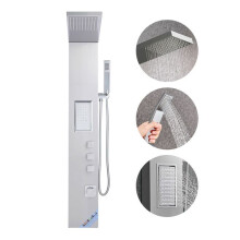 Columna de Ducha - DUOKU - Modelo 5017FL - Cabezal Efecto Lluvia - Grifo 3 Funciones - Cromado
