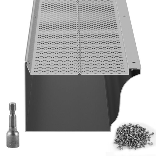 Proteção de Calha-Duoku-5 polegadas de Largura-Capa de Alumínio para Montagem DIY-52 Peças-Comprimento Total de 208 Pés