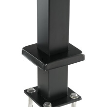 Palo di Parapetto in Cavo - DUOKU - HR-008 - Acciaio Inossidabile SUS304 - 90 cm - Nero