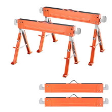 Cavalletto Pieghevole per Segare-Duoku-Set di 2-Capacità di Carico 816,5 kg-Altezza Regolabile-Piedi Stabili con Punte Antiscivolo